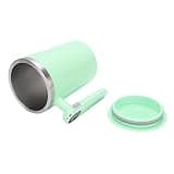 Sorandy Automatic Stirring Coffee Mug, Temperature Display Design Magnet and High Speed Blending, 400ml Electric Stirring Cup for Office Travel Use (Green)