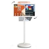 GFF Portable Smart TV FHD, Rolling TV 6G RAM +128G Storage, Outdoor Touch Screen Monitor on Wheels, Android 15 OS, EDLA Certified, Google Assistant, Full Swivel Rotation, 7800mAh Battery, 22 Inch