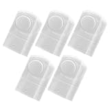 NOLITOY 5pcs White Home Security Alarm with Loud Alarm and Sturdy Plastic Design Lightweight Door Sensor for Doors and Entryways
