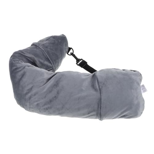 Sosoport Packable Travel Neck Pillow with Stuffable Clothing Storage Lightweight Adjustable Shoulder Strap Machine Washable Soft Cushion for Sleeping Airplanes and Travel