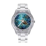 NTVOWPZO Three-Hand Analog Stainless Steel Watches for Men Easy Reader