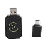 Klanata Wireless Adapter Plug and Play Low Latency Stable Connection Wired to Wireless AI Box for Android 13 Silver