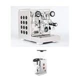 Rocket Appartamento 2.0 Espresso Machine (Black) Bundle with Faustino Espresso Grinder (Copper) - Matching Machine & Grinder Duo