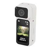 SENECESLI Recording Camera, 2.7k 170 ° Wide Angle Lens 1.47 Inches Light Compact Screen for Outdoor Photography (White)