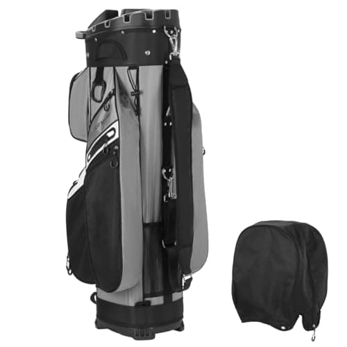 14-Way Golf Bag with Molded Lock Top & Individual Full-Length Organizers, 11-Pocket Golf Cart Bag with Insulated Cooler & Waterproof Valuables Pockets, Durable Professional Club Protection