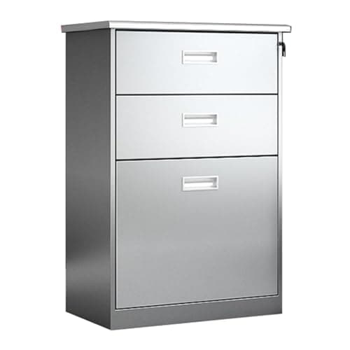 File Cabinet with Lock, Mobile Under Desk Storage for Home Office, Heavy Duty Metal Cabinet with Anti-Tilt Structure