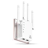 Dual Band WiFi Signal Booster 1200Mbps with 4 Antennas, WiFi Extender for 12880 Sq.Ft Range, 105-Device Support, Ethernet Port, WiFi Booster for Home and Outdoor Use