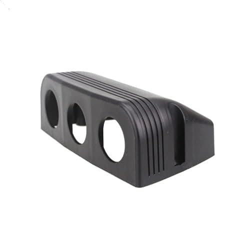 1/2/3 Holes Car USB Socket Tent Base USB/Voltmeter/Cigarette Lighter Power-Socket Cover Base for Truck Motorcycle Boat ATV(Black-3 Holes)