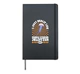 I love Purple Striped Jellyfish Hardcover Journal, Black
