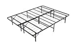 Nestl Foldable Queen Bed Frame, Adjustable Bed Frame, Steel, Easy Tool Free Assembly, 14 Inches High, Queen, Black
