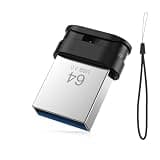 64GB USB 3.0 Flash Drive, Mini Thumb Drive Waterproof Memory Stick with Lanyard Hole Plug and Play Portable USB Stick Storage for Computer Laptop Smart TV, Black