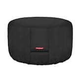 Porch Shield Fire Pit Cover - Waterproof 600D Heavy Duty Fade Resistant Round Patio Fire Bowl Cover Black - 44 inch