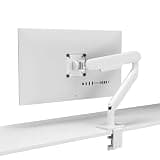 SICWEDIM Single Monitor Mount, Monitor Pneumatic Arm, Load-Bearing Up to 2-9kg, Adjustable Height, Full Motion Swivel Tilt Rotation, with Clamp/Grommet Base, Fits 17"-34" Screens (D)