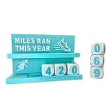 Mile Run This Year 3D Printed Desk Running Mileage Trackers Annual Running Distance and Setting Fitness Goal Motivational Fitness Aid