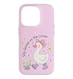 Cute Silly Goose Coquette Girly Porch Back to School Case for iPhone 14 Pro