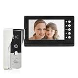 ONMYJFD Wired Video Intercom System Door Phone Doorbell Kits for Houses Apartment Home Entry Access Control Lock