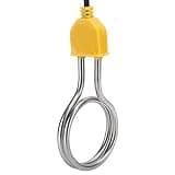 Fdit 1200W Immersion Water Heater, Stainless Steel Portable Boiler with 2.89ft Cable for Home Travel Bathroom Camping (US standard 110-125V)