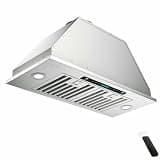 28 in. 900 CFM Convertible Ducted to Ductless Insert Range Hood in Stainless Steel with LED, Gesture and Touch Control