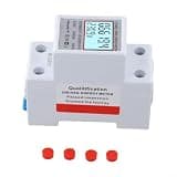 Hosrivae Single Phase Energy Meter Rail Lcd Display Counter Voltage Current Kwh Din Having Backlight Home 80a System