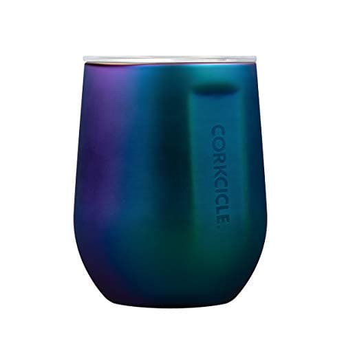 Corkcicle Stemless Insulated Wine Glass Tumbler, Dragonfly, 12 oz – Stainless Steel Stemless Wine Glass Keeps Beverages Cold for 6 Hrs, Hot for 3 Hrs
