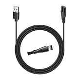 uijino Replacement TPOB Charger for TPOB Ghost X Beard Trimmer, 1 Cleaning Brush, 3.3ft Power Cord