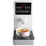 QUGURLID Automatic Commercial Pasta Cooker Electric Noodle Machine w/Touchscreen Intelligent Temp & Water Control Timer Anti-Dry Burning Reminder for Schools w/300 Bowls