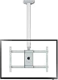 Adjustable Ceiling TV Mount Bracket for 40-65 Inch Flat Screen TVs - Heavy-Duty 45kg Capacity, White Color, Perfect for Home Theater and Space-Saving Solutions.