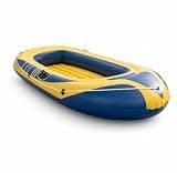 JISADER Inflatable Boat, PVC Inflatable Raft for 3 Occupants, Boat for Lake, 200cm Family Boat + Hand Pump