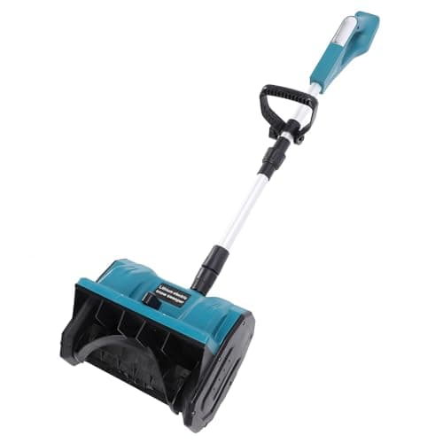 Luocute Cordless Snow Blower, 21V 3000mAh Brushless Electric Snow Shovel with Adjustable Curved Handle and Extendable Pole, 12.5 Inch Cleaning Width 26Ft Throw Distance for Driveway (US Plug)