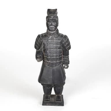 YUZDNM Qin Terracotta Warriors and Horses Statue Sculptures - Art Statue, Clay Chinese Soldiers and Warriors Art Statue Models, Home Decor Statue(C,H40cm)