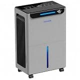 GoGuess 2500 Sq.ft Dehumidifier for Basement - 34 Pints, Drain Hose & Humidity Control Large Room Dehumidifiers for Home, RV, Bathroom, Bedroom - 3 Modes & 24H Timer Grey