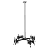UHRLGHS Electric Adjustable Angle Ceiling TV Mount Bracket, 32-70 Inch Electric TV Lift, Remote Control Large Flip Down Motorized Pitched Roof, 150lbs Load Capacity,