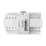 Automatic Transfer Switch 4P 63A CB Grade, Dual Auto Changeover Home Commercial, Seamless Source Switching, CCC Certified, White