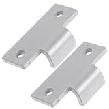 VERDANVERSE Turntable Dust Cover Hinge Repair Tabs and Brackets with Screws Washers and Nuts Metal Hardware for Stable Closure and Enhanced Protection Suitable for Home Repair