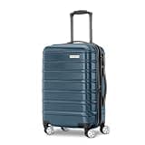 Samsonite Omni 2 Domestic Carry-On Luggage - 22x14x9 Airline-Approved - Features Expandable Polycarbonate Shell, 360° Wheels, TSA Lock - Amazon Exclusive - Nova Teal