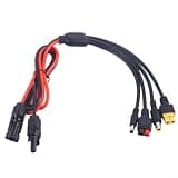 Solar Panel Connector Adapters 4-in-1 Charging Cable, with DC5521/DC7909/EcoFlow River GRECELL Station 12AWG-18AWG 7A 140W 280W