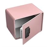 fireproof safe Fingerprint Safe with Touch Screen Small Home Safe Alarm System Removable Shelf, for Cash Jewelry Documents(White)
