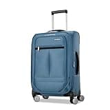 Samsonite Carry-On Soft-Sided Expandable 21-Inch Element Suitcase: Airline Approved for Most Major Airlines, Durable, 360° Spinner Wheels, Adjustable Handle, 2 Front & Side Pocket- CAPTAINS BLUE