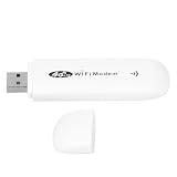 Jenivaint 4G LTE WiFi Modem Dongle, USB Mini Wireless Router with SIM Card Slot, CAT4 Up to 150 Mbps, LED Status Display, Plug and Play Car WiFi for Travel Laptop Users