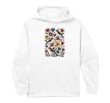 Cute Boho Scandinavian Inspired Flowers Birds Bees Vintage Performance Hoodie