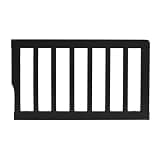 Sweetpea Baby Convertible Crib Toddler Guard Rail in Matte Black, Made of New Zealand Pinewood, Converts Crib to Toddler Bed