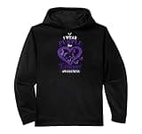 Heart Design with Purple Butterflies and Stars Performance Hoodie