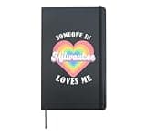 Someone In Milwaukee Loves Me City Heart Hardcover Journal, Black