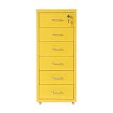 Mlonausz Vertical File Cabinet with Lock, 6 Drawers, Mobile Metal Organizer