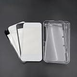 VAPXSGI 1Set Transparent Protective Shell Crystal Clear Hard Case +Top Screen Protector Lens Panel For New 2DS XL/LL Console Replacement (glass white)