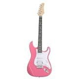 Pink Electric Guitar with Amp, HSS Pickups, Basswood Body