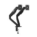 MSI MAG MT101DG - Gas Spring Dual Monitor Stand Arm, Supports 17-32" and 22 lbs, VESA Compatible, Adjustable Gas Spring Mount, Clamp & Grommet, Quick Release Plate – Black