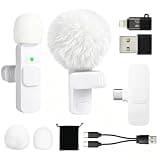 Mini Microphone for iphone Android Phone Tablet ipad PC, Usb C Wireless Lavalier Mic for Video Recording Vlogging Youtube Tiktok Podcast Interview content creators, Tiny Microphones Clip on Mics