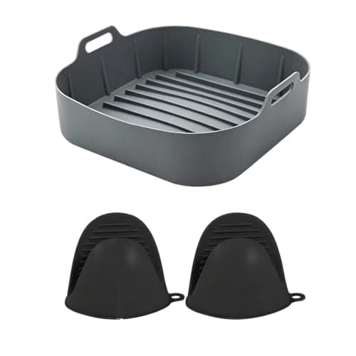 Air Fryer Silicone Basket With Oven Gloves，Compatible For Philips，Compatible For COSORI，Air Fryer Non-Stick Reusable Baking Accessory(1set)