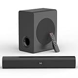 Sound Bar Speakers Bluetooth Wireless, TV Speakers Sound Bar Subwoofer, Home Theater Surround Sound Bar HDMI(ARC) Optical AUX USB 2.1ch Home Audio Sound System TV PC Gaming Wall Mount 3EQ, Black